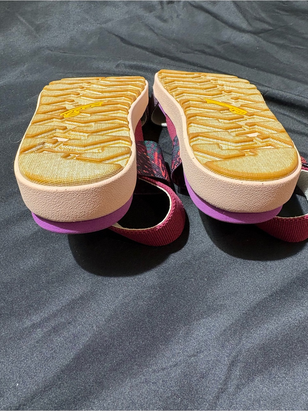 Keen Women's Pink and Purple Patterned Elastic Strap Sandals - Picture 5 of 6